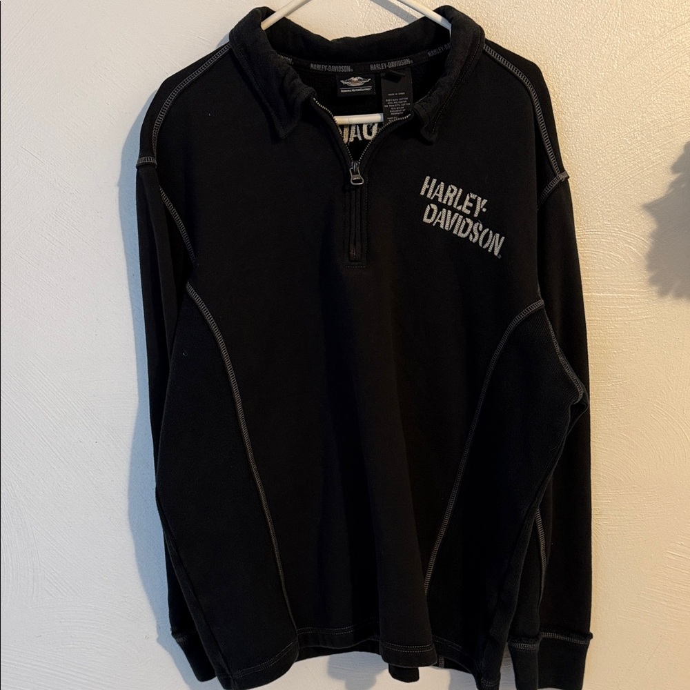 Harley-Davidson Black Quarter-Zip Sweatshirt